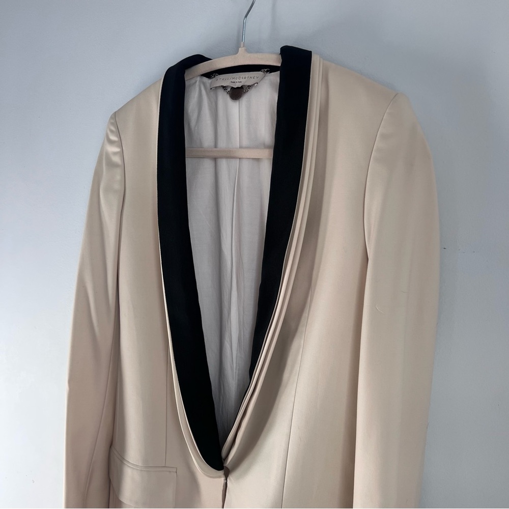 $7 Sale 🩷 STELLA MCCARTNEY Wool Tuxedo Blazer IT 38 US 2 - Picture 3 of 11